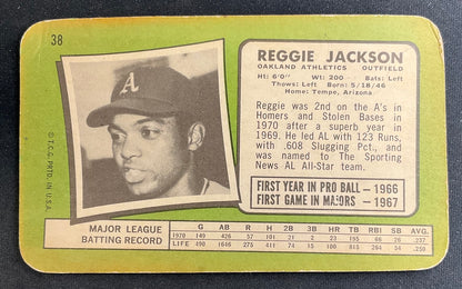 Reggie Jackson 1971 Topps Super #38 Oakland Athletics VG-EX