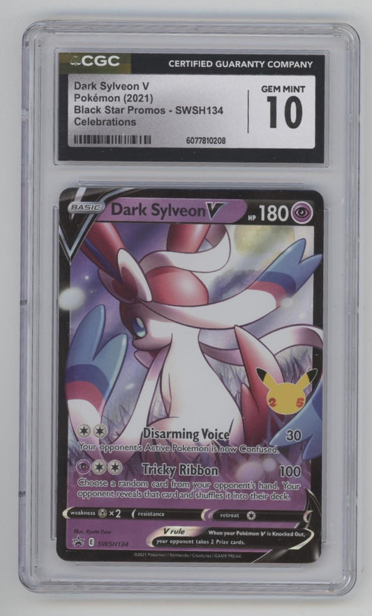 Dark Sylveon V Pokemon Celebrations Black Star Promo #SWSH134 CGC 10