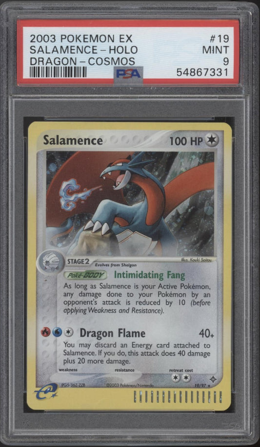 Salamence Pokemon Dragon Cosmos Holo #19 PSA 9
