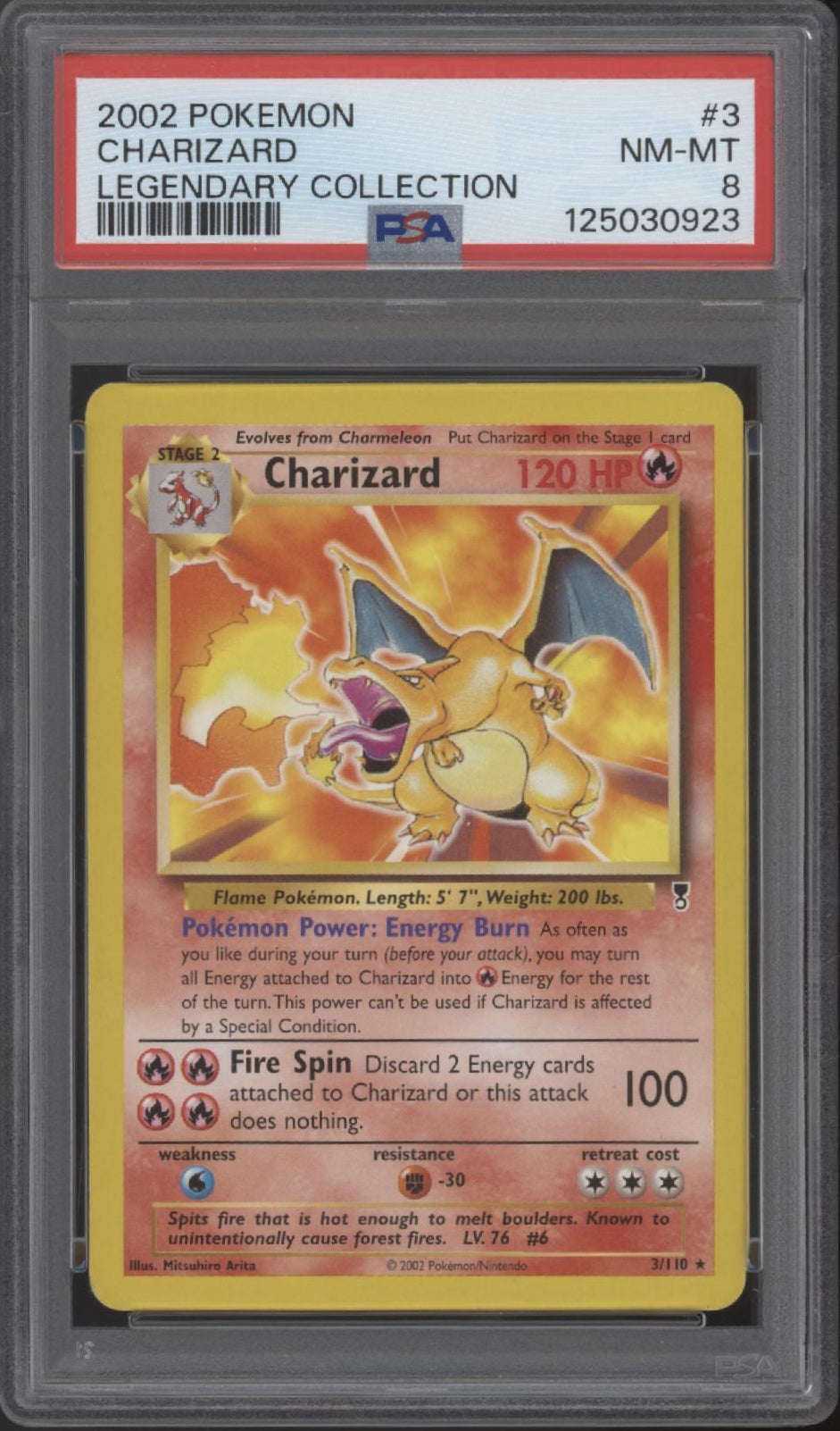 Charizard Pokemon Legendary Collection #3 PSA 8