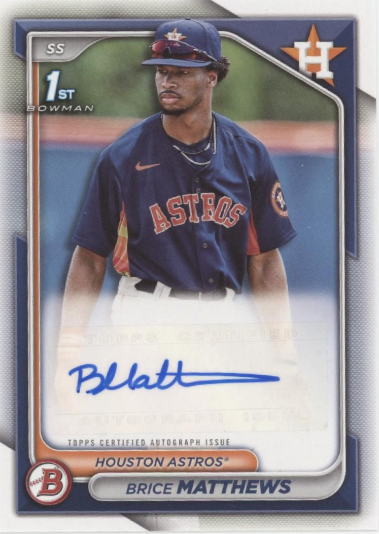 Brice Matthews 2024 Bowman Auto #PPRA-BM