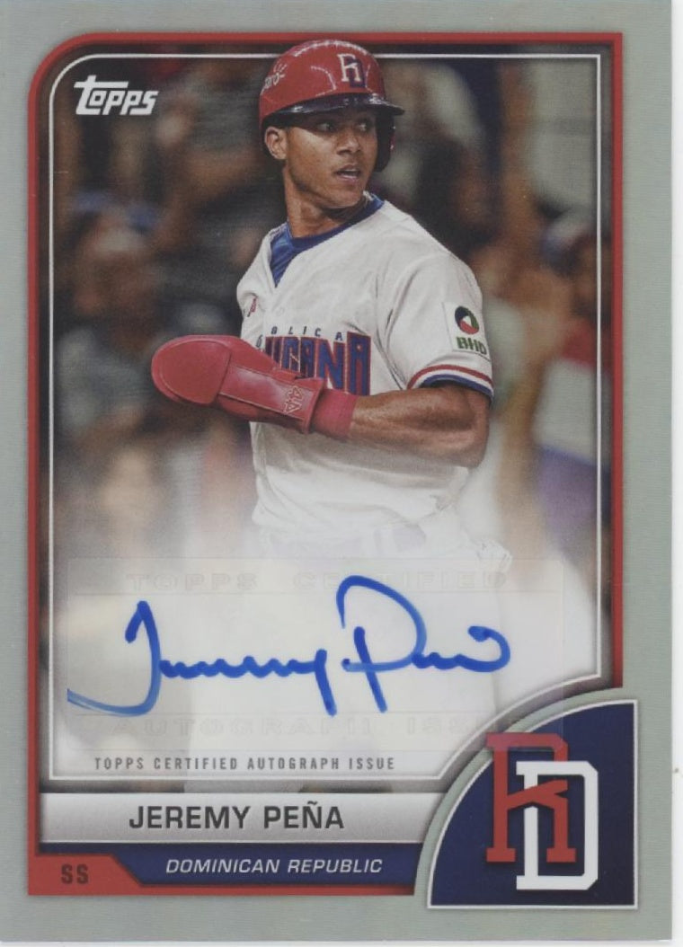 Jeremy Pena 2023 Topps World Baseball Classic Foil Auto #AV-JPE