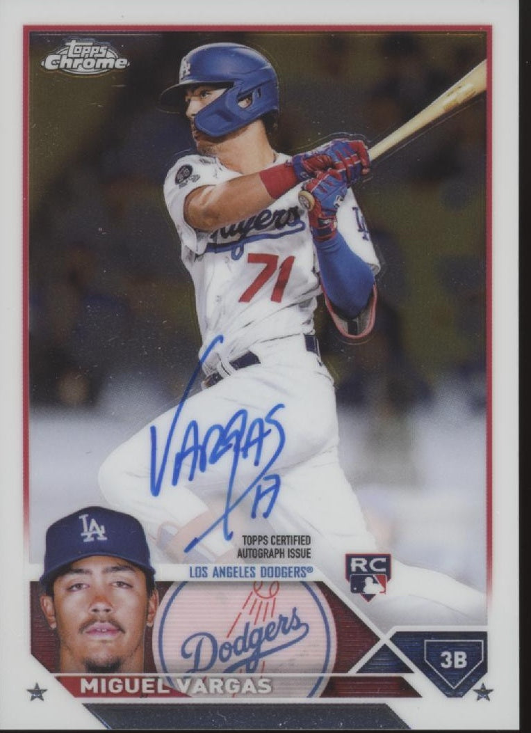 Miguel Vargas 2023 Topps Chrome RC Auto #RA-MVA