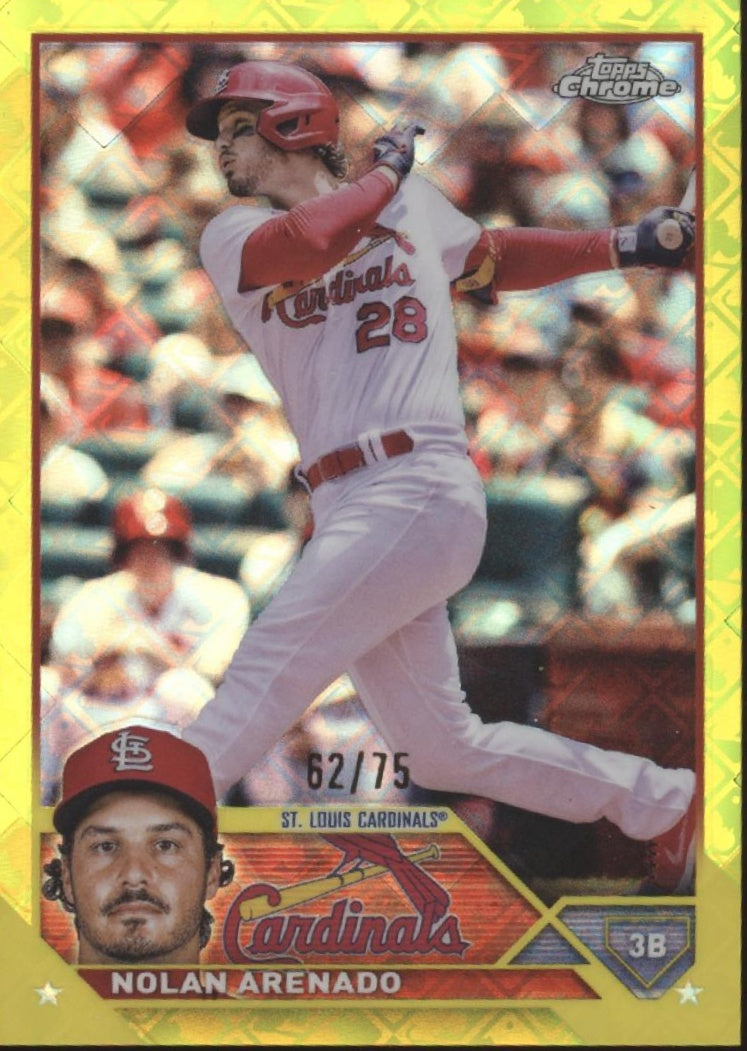 Nolan Arenado 2023 Topps Chrome Gold Logo Refractor 62/75 #115