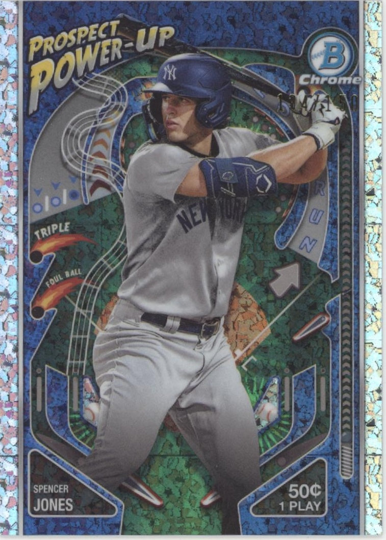 Spencer Jones 2024 Bowman Chrome Prospect Power-Up Mini Diamond Refractor /150