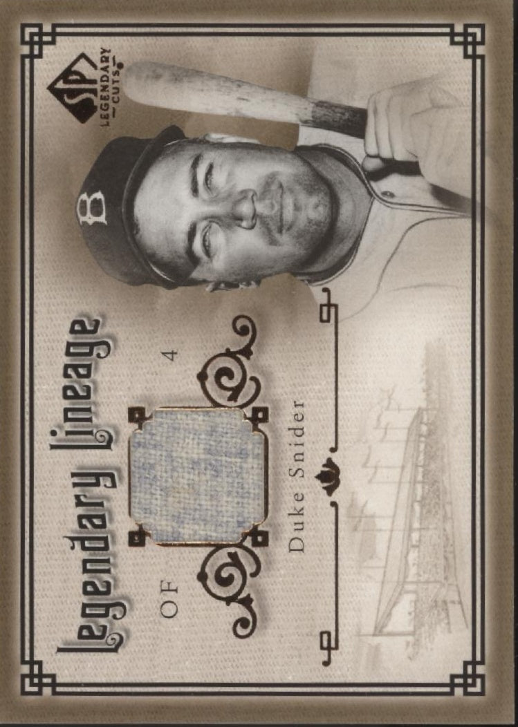 Duke Snider 2005 Upper Deck SP Legendary Cuts Legendary Lineage Relic #LE-SN