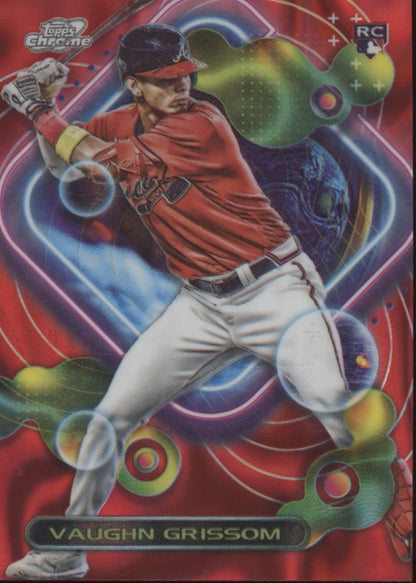 Vaughn Grissom 2023 Topps Chrome Cosmic Red Flare Refractor RC 1/5 #94