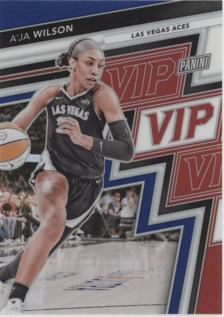 A'ja Wilson 2025 Panini The National VIP Blue Prizm 13/25 #6