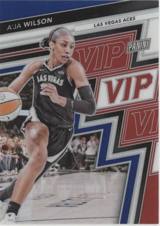 A'ja Wilson 2025 Panini The National VIP Blue Prizm 13/25 #6