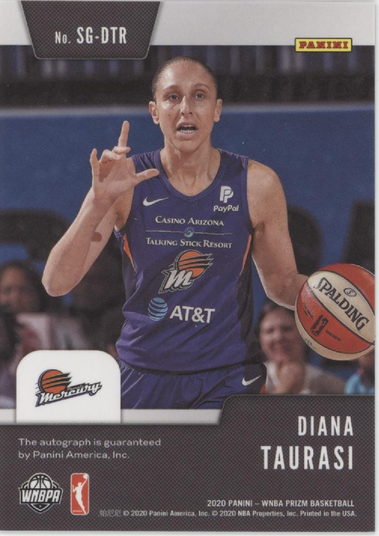 Diana Taurasi 2020 Panini WNBA Prizm Auto #SG-DTR
