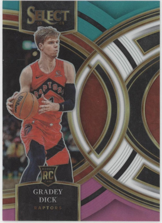 Gradey Dick 2023-24 Panini Select Teal White Pink Prizm RC 12/49 #126