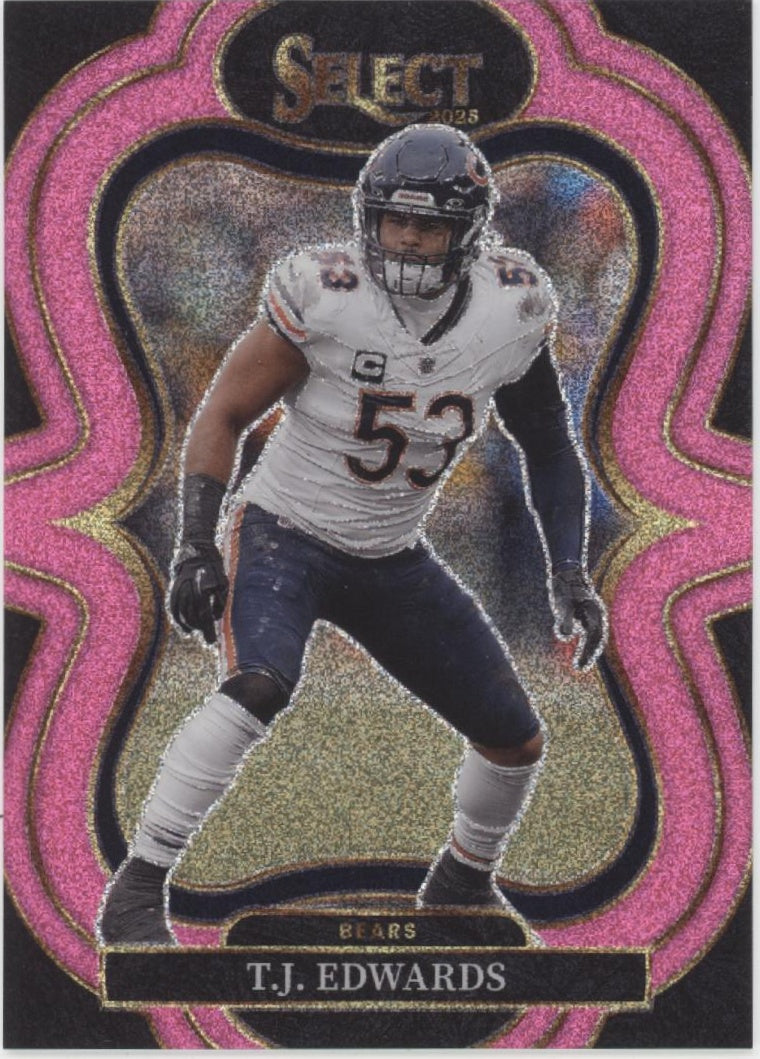 TJ Edwards 2025 Panini Select Pink Glitter Prizm 07/15 #373