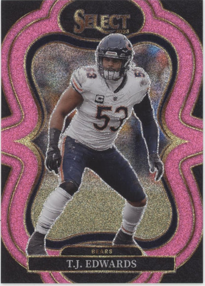 TJ Edwards 2025 Panini Select Pink Glitter Prizm 07/15 #373