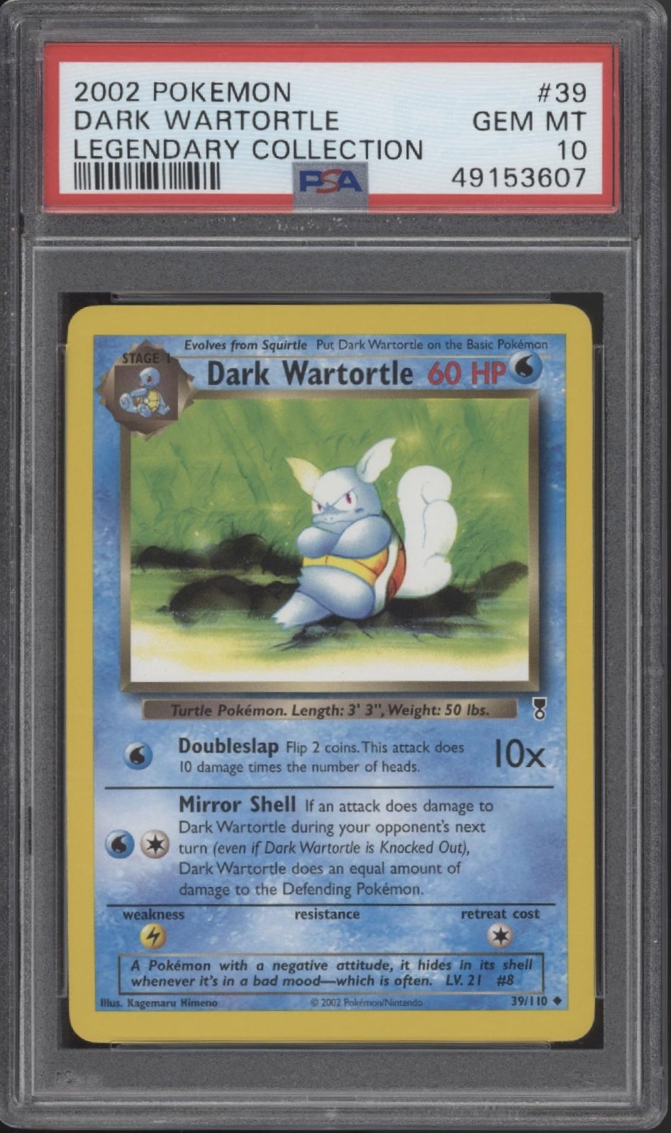 Dark Wartortle Pokemon Legendary Collection #39 PSA 10、Collector Store LLC Gaming、kayou