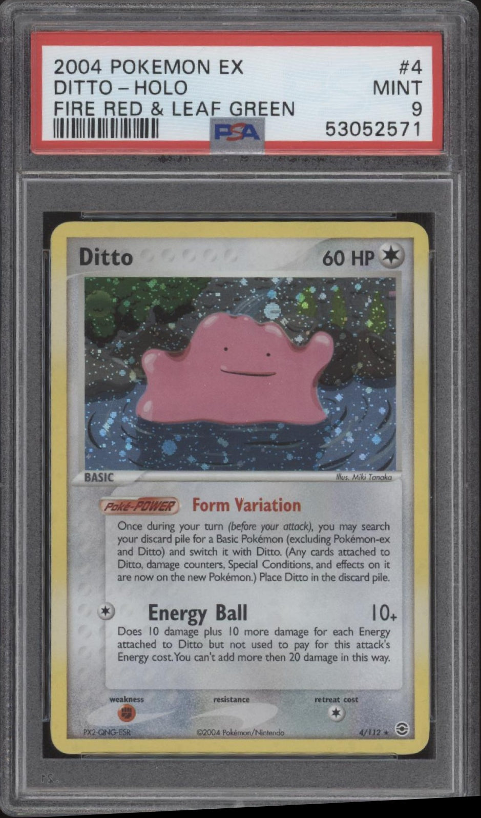 Ditto Pokemon Fire Red & Leaf Green Holo #4 PSA 9、Collector Store LLC Gaming、kayou