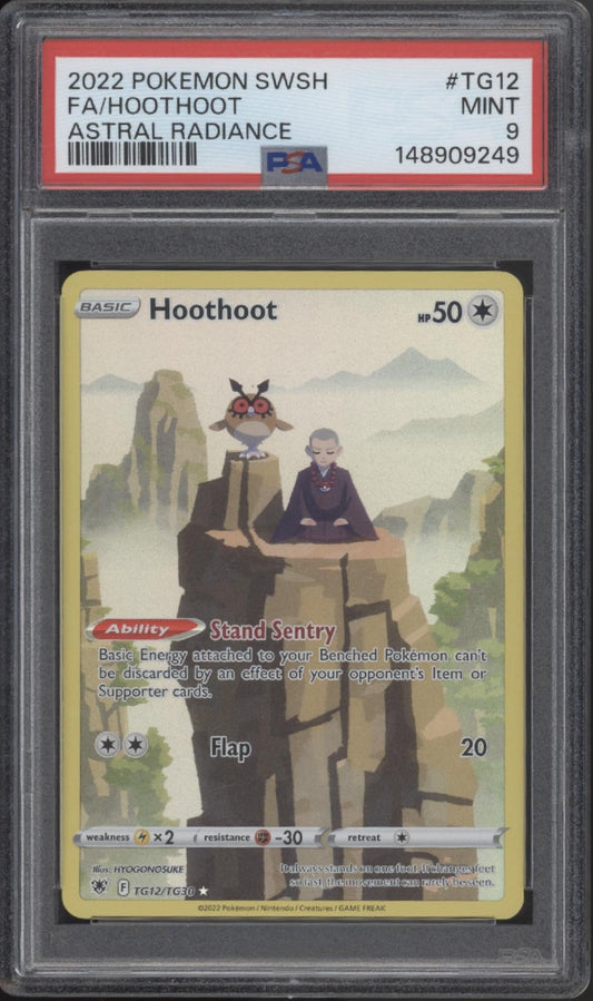 Hoohoot Pokemon Astral Radiance Full Art #TG12 PSA 9