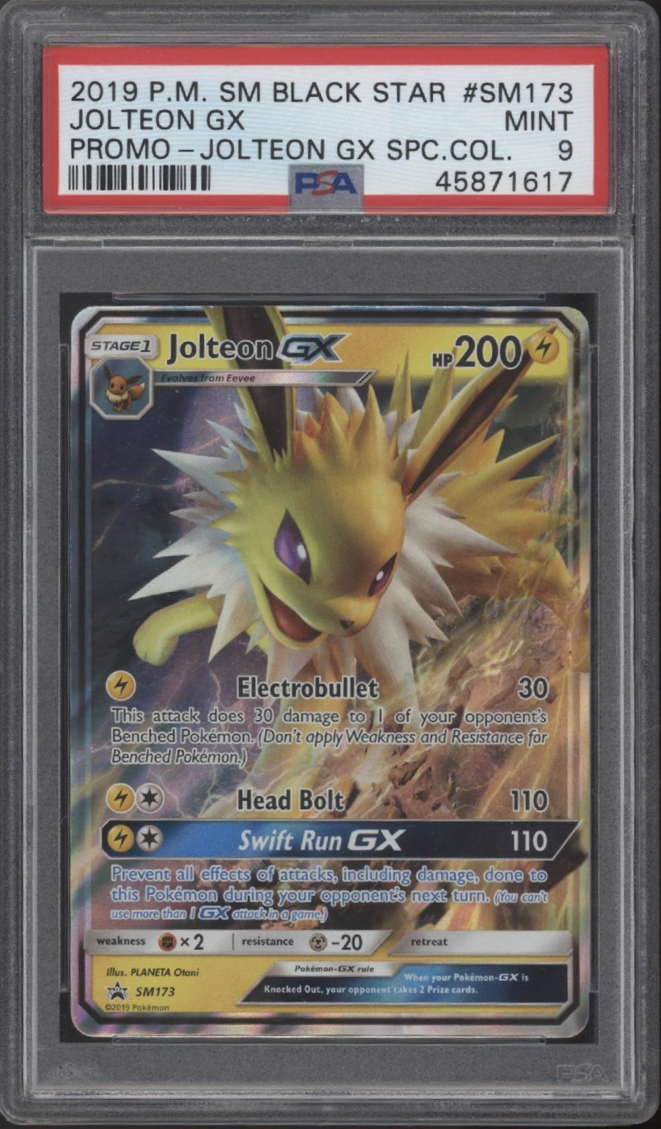 Jolteon GX Pokemon Special Collection Promo #SM173 PSA 9