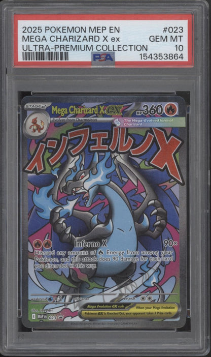 Mega Charizard X ex Pokemon Mega Evolution Ultra Premium Collection #023 PSA 10