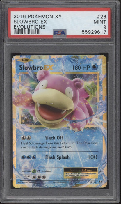 Slowbro ex Pokemon Evolutions #26 PSA 9
