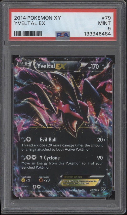 Yveltal ex Pokemon XY #79 PSA 9