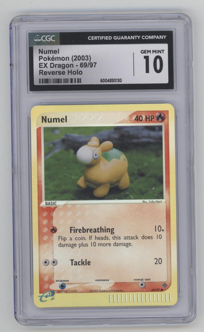 Numel Pokemon EX Dragon Reverse Holo #69 CGC 10