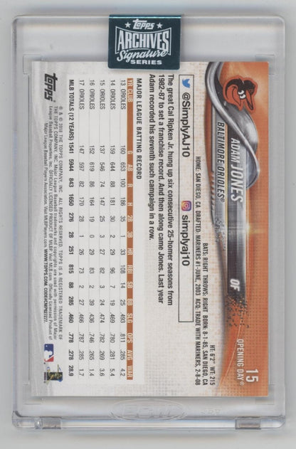 Adam Jones 2024 Topps Archives Signature Series Opening Day Auto 16/99 #15