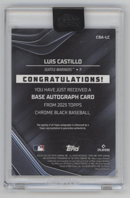 Luis Castillo 2023 Topps Chrome Black Auto #CBA-LC