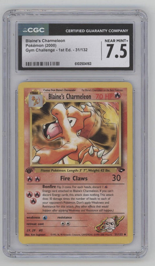Blaine's Charmeleon Pokemon Gym Challenge 1st Edition #31 CGC 7.5