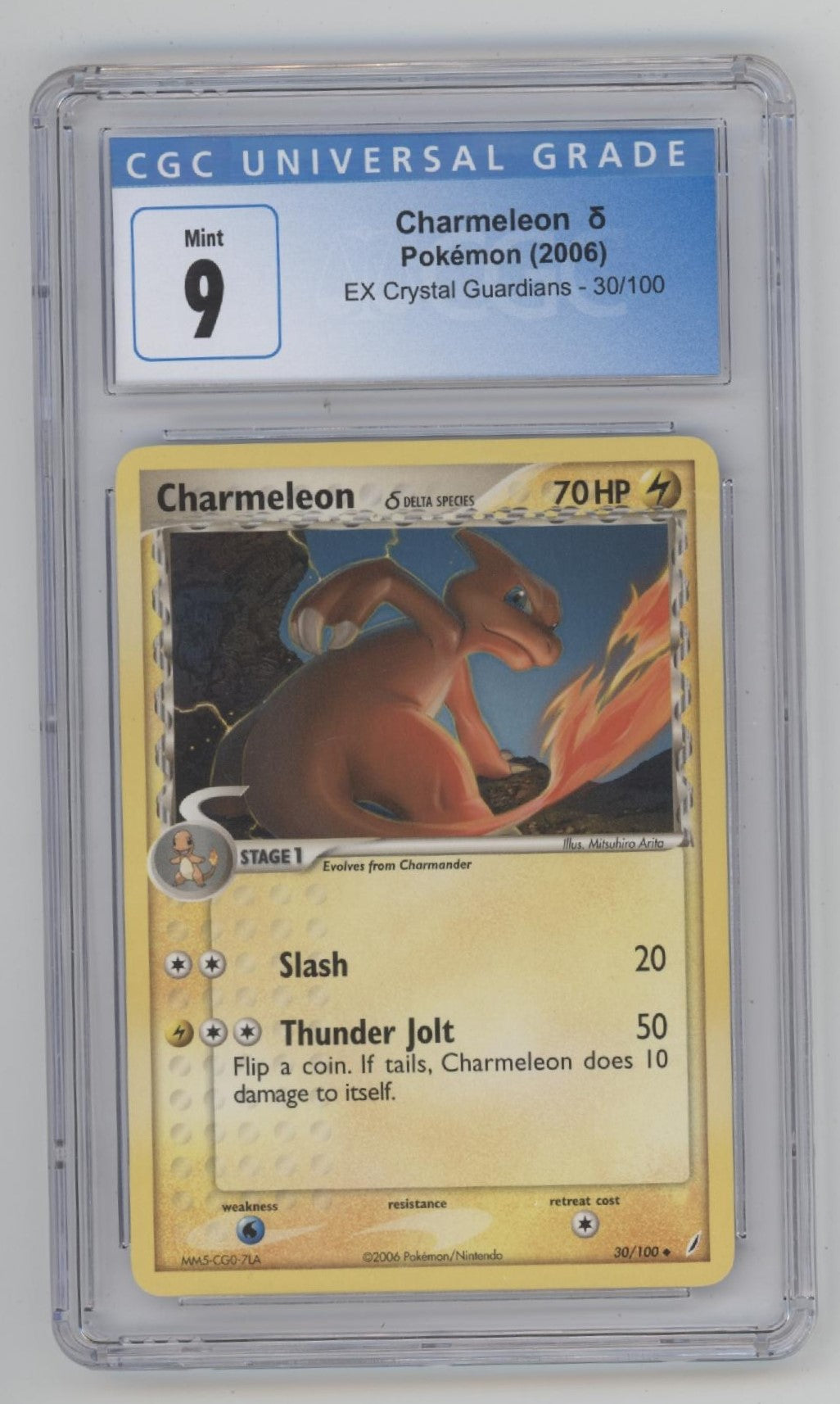 Charmeleon Delta Species Pokemon EX Crystal Guardians #30 CGC 9