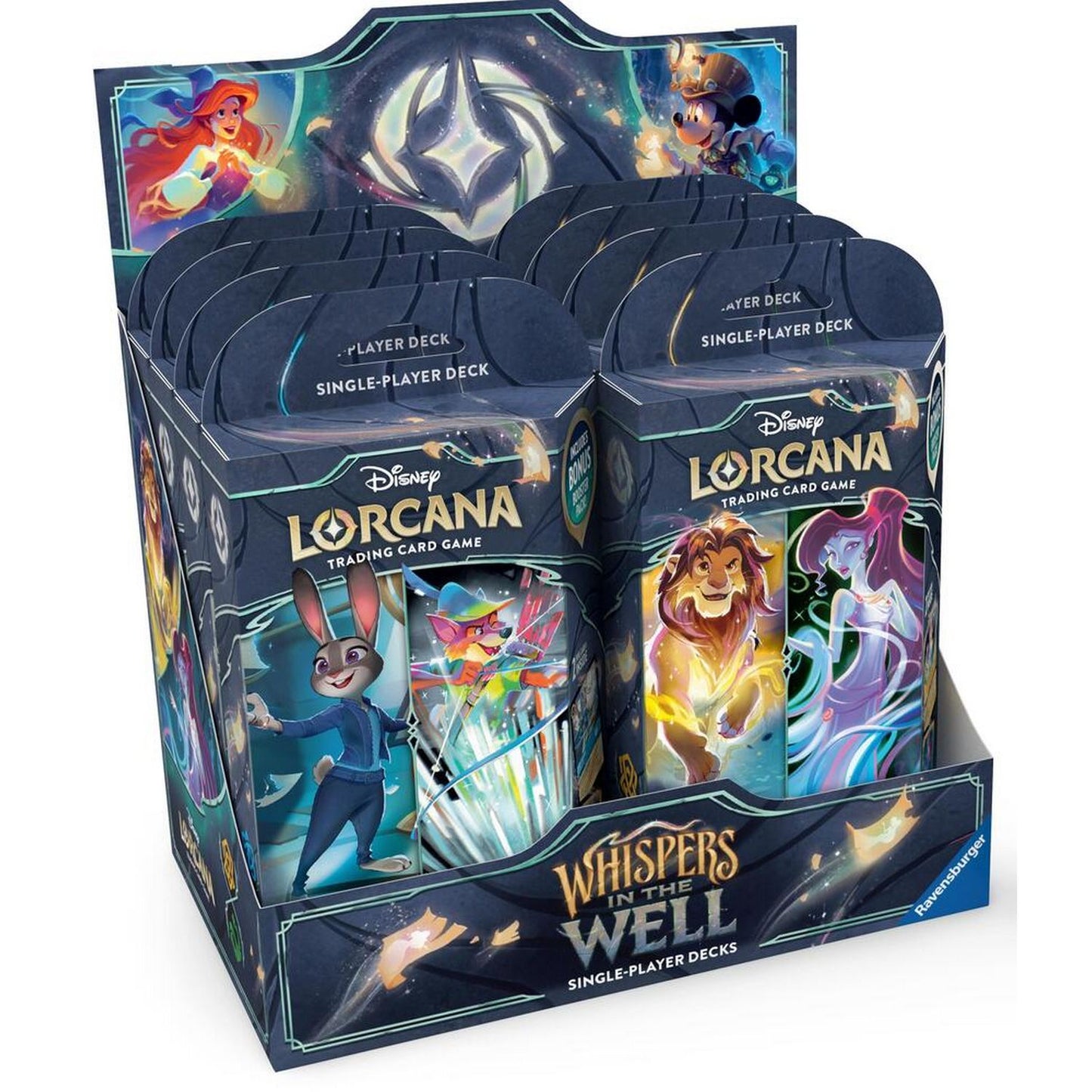 Disney Lorcana: Whispers in the Well Starter Deck Display [8 Decks]