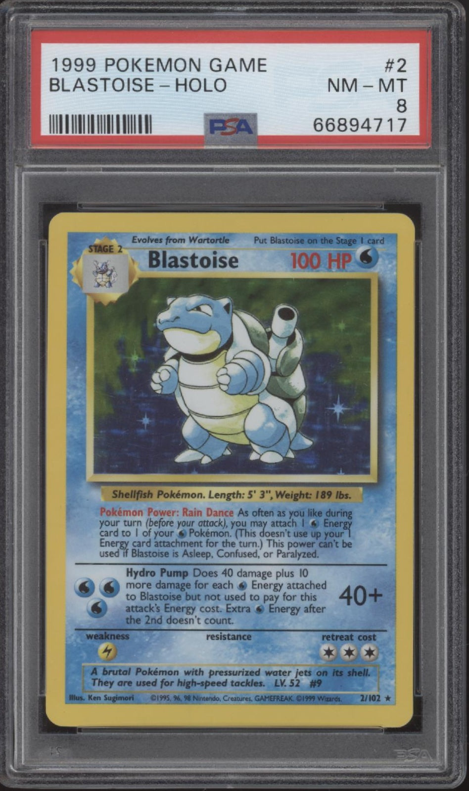 Blastoise Pokemon Base Set Holo #2 PSA 8、Collector Store LLC Gaming、kayou