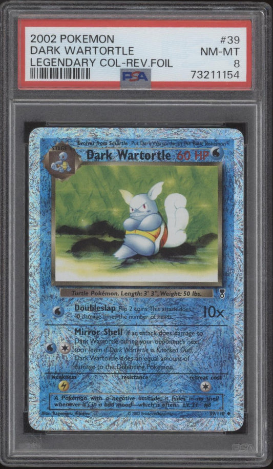 Dark Wartortle Pokemon Legendary Collection Reverse Foil #39 PSA 8