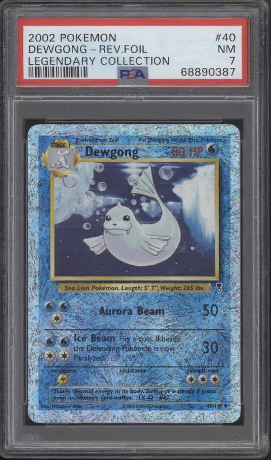 Dewgong Pokemon Legendary Collection Reverse Foil #40 PSA 7