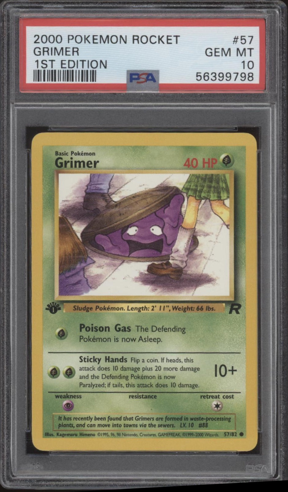 Grimer Pokemon Team Rocket 1st Edition #57 PSA 10、Collector Store LLC Gaming、kayou