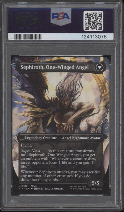 Sephiroth Fabled Solider MTG Final Fantasy Artist Borderless #0317 PSA 9