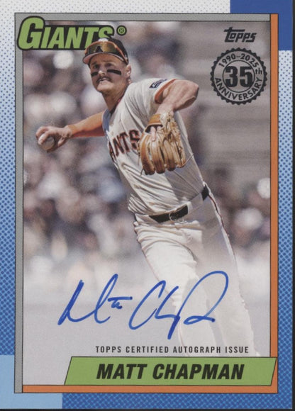Matt Chapman 2025 Topps 35th Anniversary '90 Auto #90A-MC