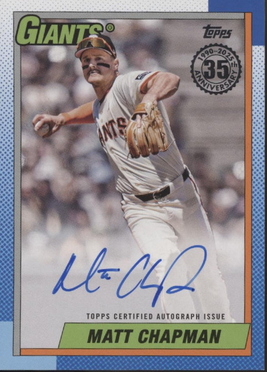 Matt Chapman 2025 Topps 35th Anniversary '90 Auto #90A-MC
