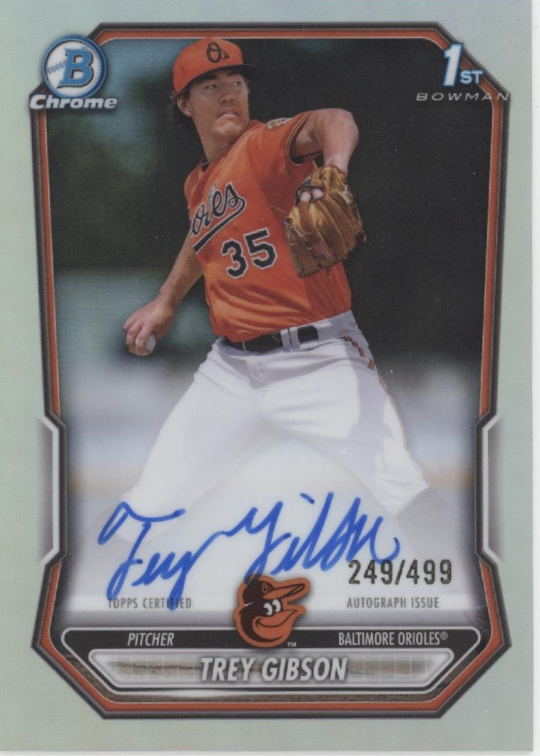 Trey Gibson 2026 Bowman Chrome Refractor Auto 249/499 #CPA-TGI