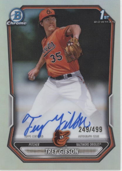 Trey Gibson 2026 Bowman Chrome Refractor Auto 249/499 #CPA-TGI