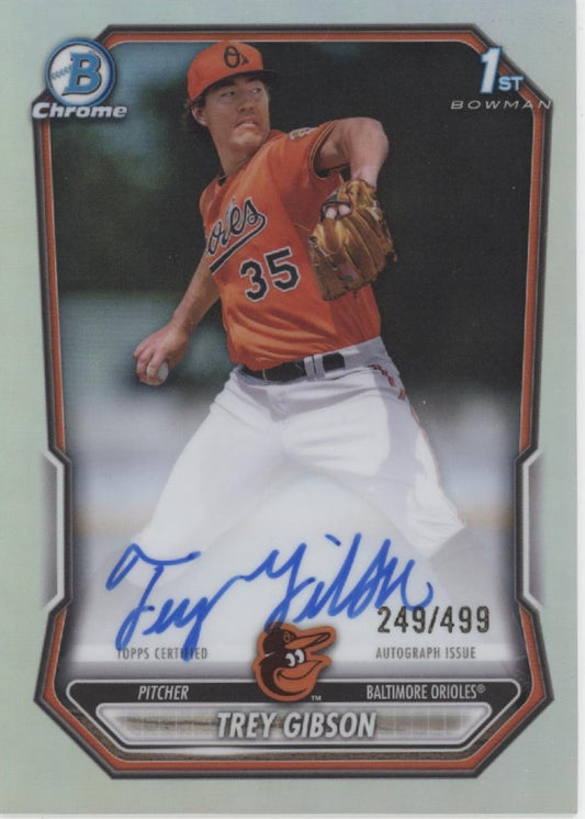 Trey Gibson 2026 Bowman Chrome Refractor Auto 249/499 #CPA-TGI