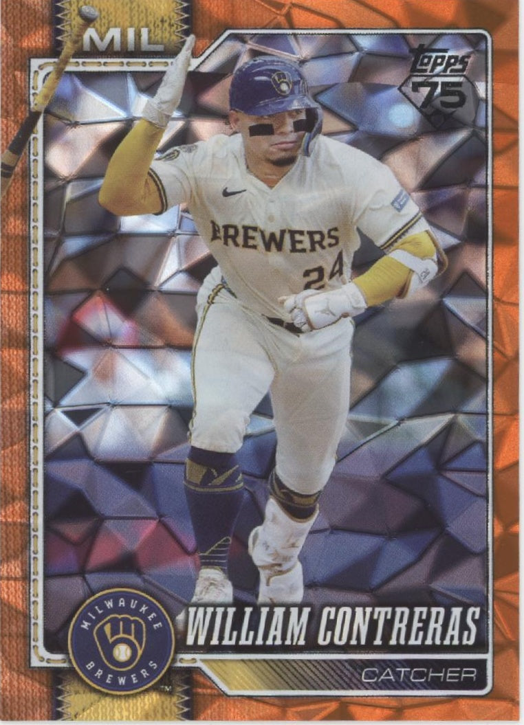 William Contreras 2026 Topps Series 1 Orange Diamante Foil 25/25 #192