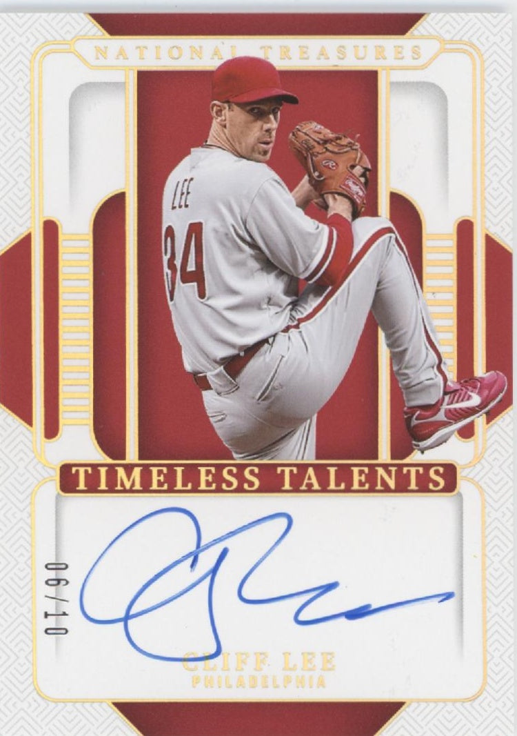 Cliff Lee 2025 Panini National Treasures Timeless Talents Auto 06/10 #TT-CLE