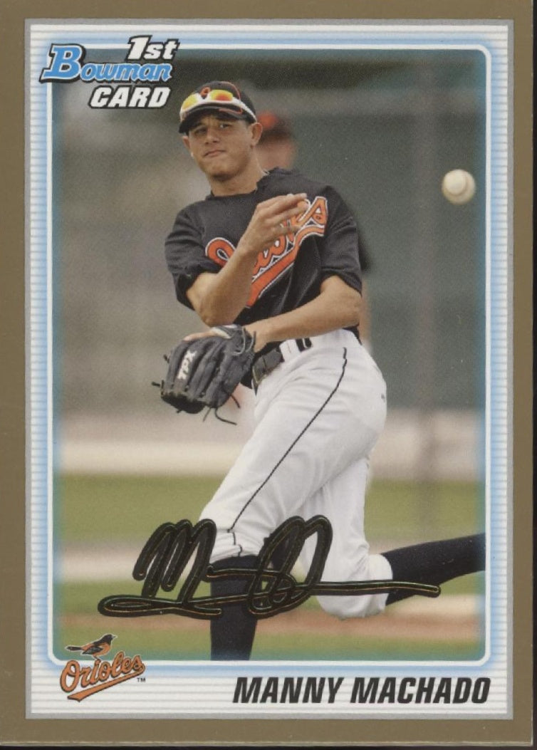 Manny Machado 2010 Bowman Gold Border #BDPP80