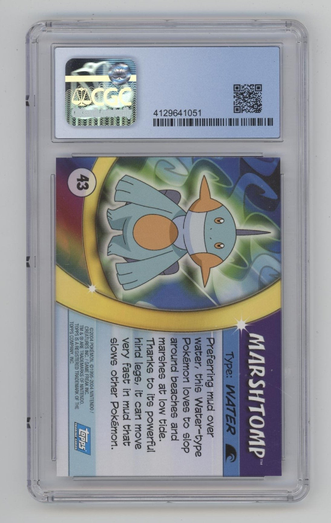 Marshtomp Pokemon Topps Advanced Challenge #43 CGC 9.5