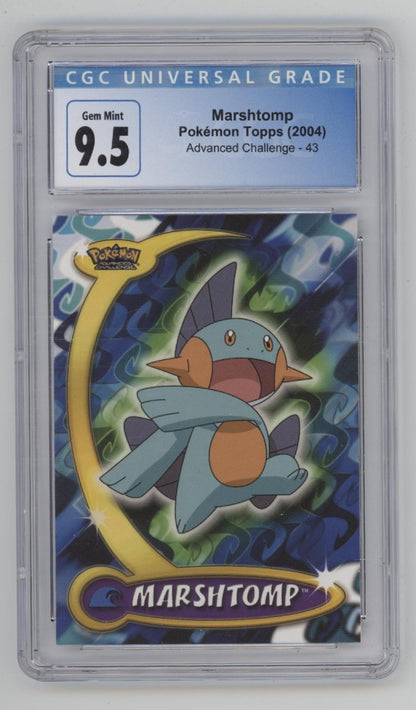 Marshtomp Pokemon Topps Advanced Challenge #43 CGC 9.5