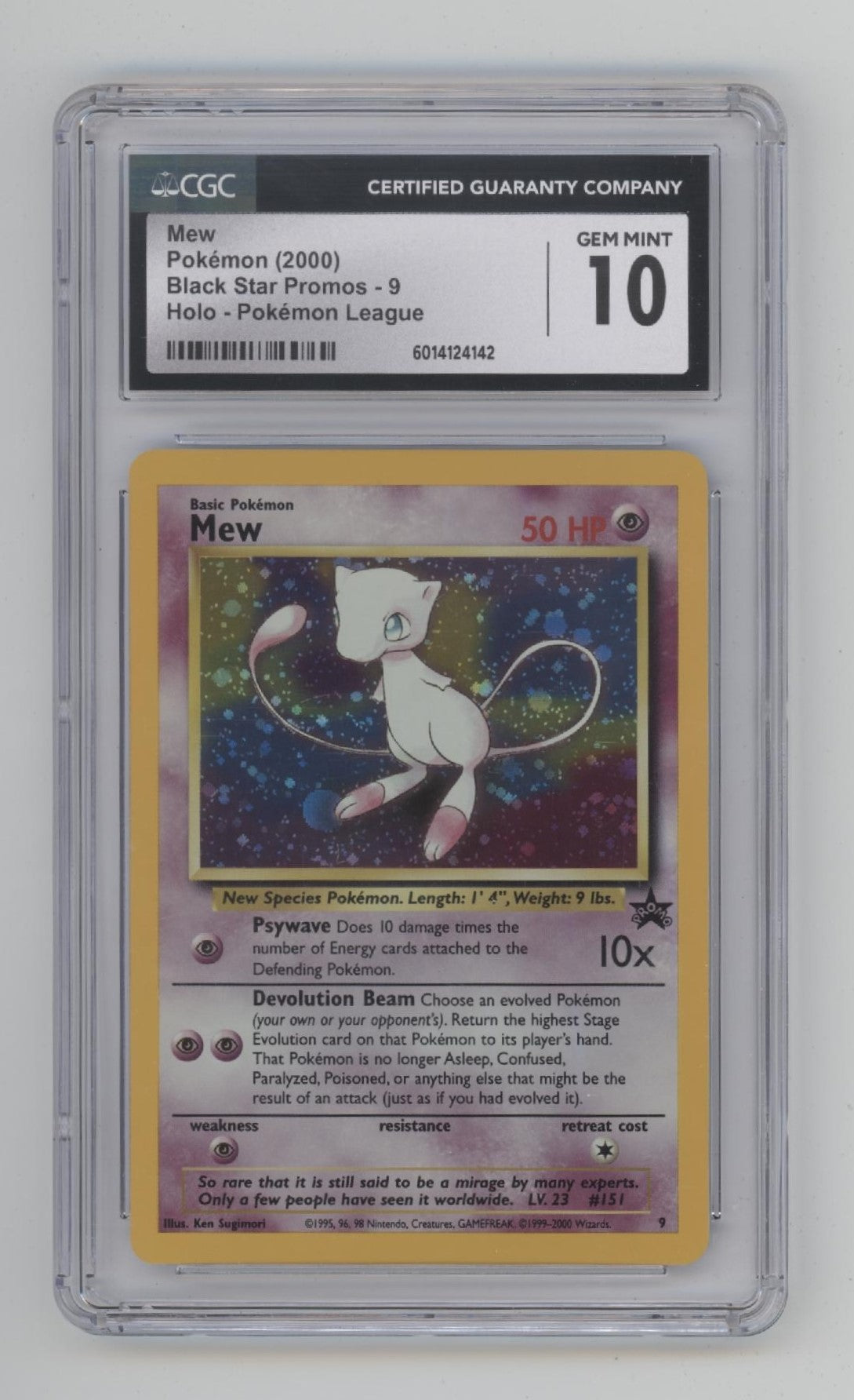 Mew Pokemon League Black Star Promo Holo #9 CGC 10、Collector Store LLC Gaming、kayou