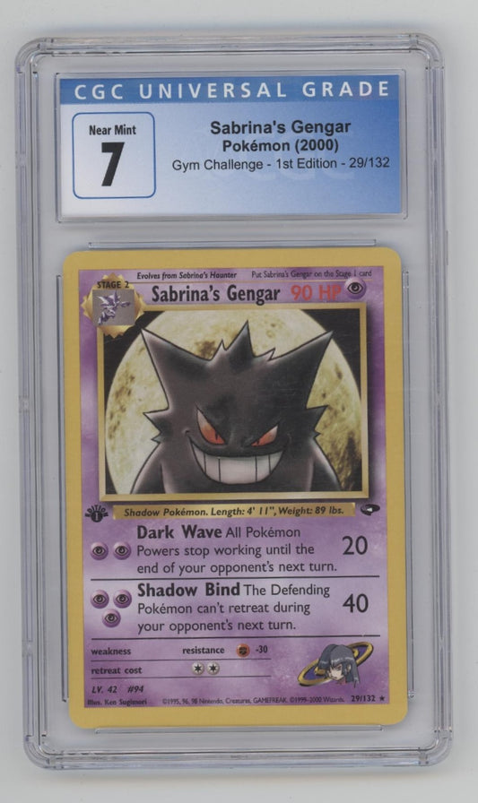 Sabrina's Gengar Pokemon Gym Challenge 1st Edition #29 CGC 7