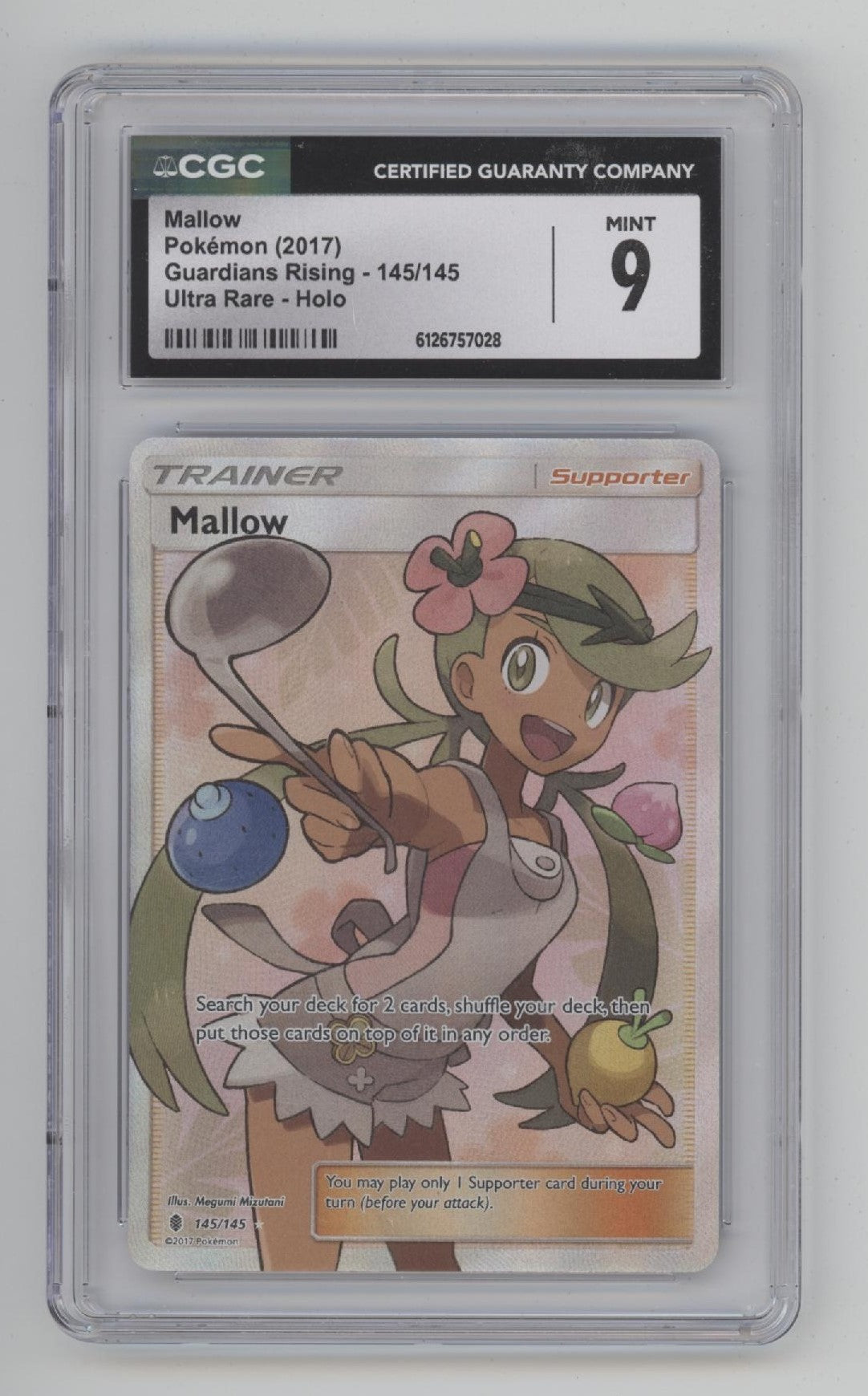 Mallow Pokemon Guardians Rising Ultra Rare Holo #145 CGC 9