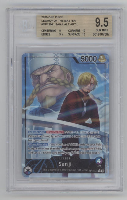 Sanji One Piece Card Game Legacy of the Master Alternate Art #041 Beckett 9.5