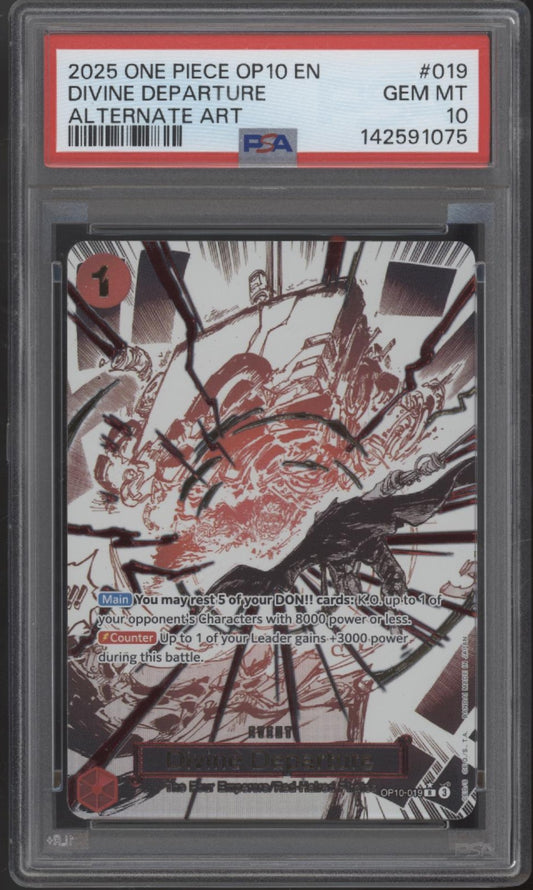 Divine Departure One Piece Card Game OP10 Alternate Art #019 PSA 10